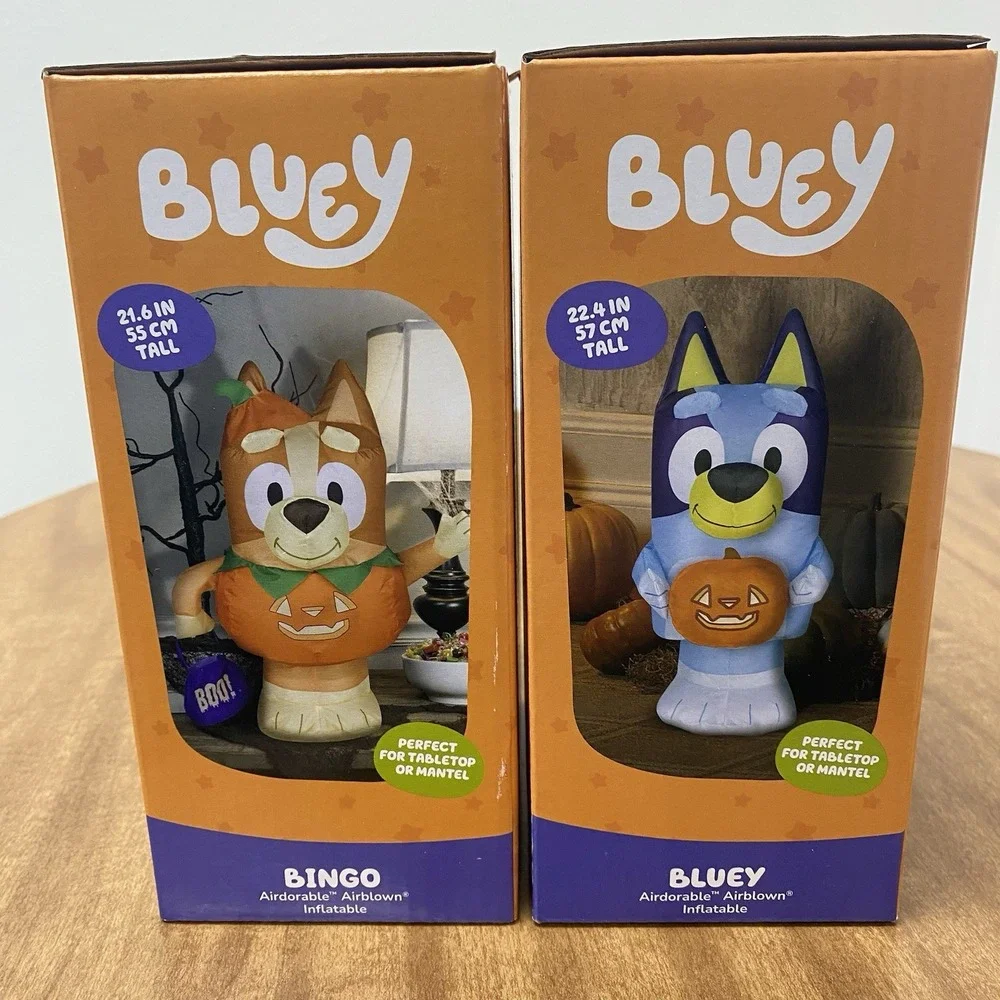 Bluey and Bingo Airdorable Airblown Halloween Inflatable Set Tabletop decoration